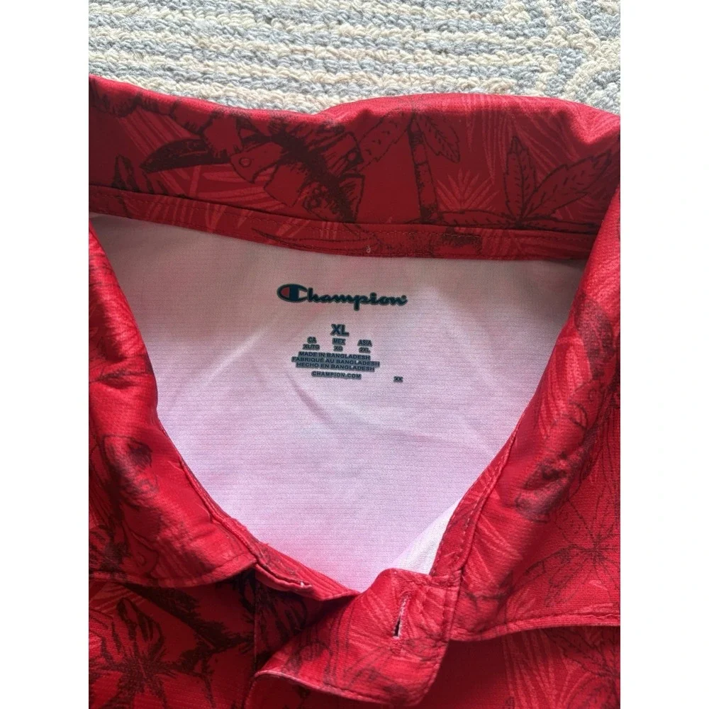 Champion University of Maryland‎ Short Sleeve Polyester Hawaiian Polo - Red - XL